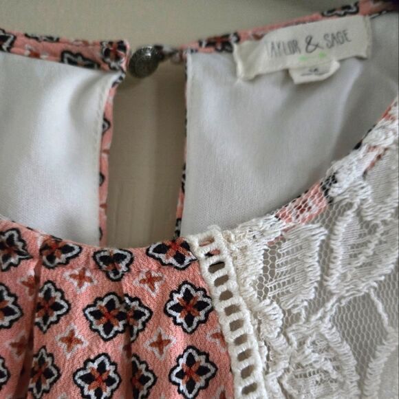 EC TAYLOR & SAGE BOHO LINED MINI DRESS SZ.M - Picture 2 of 5